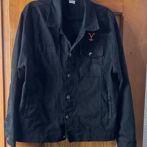 Yellowstone Black Jacket with Orange Detail